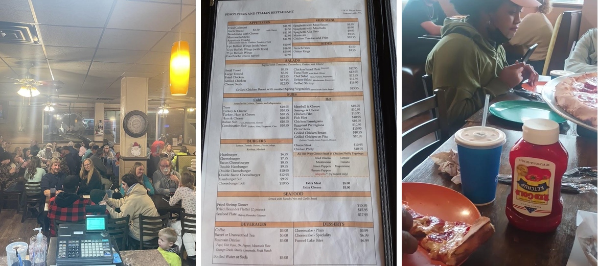 Pino's Pizza & Italian Restaurant Menu