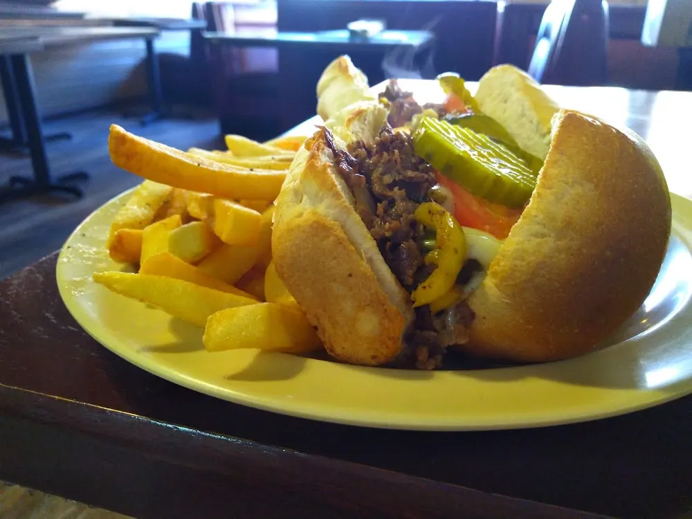 Cheese Steak and Fries