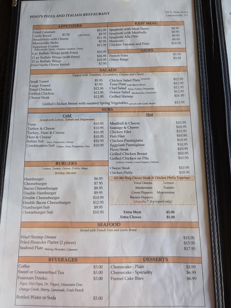 Pino's Pizza & Italian Restaurant